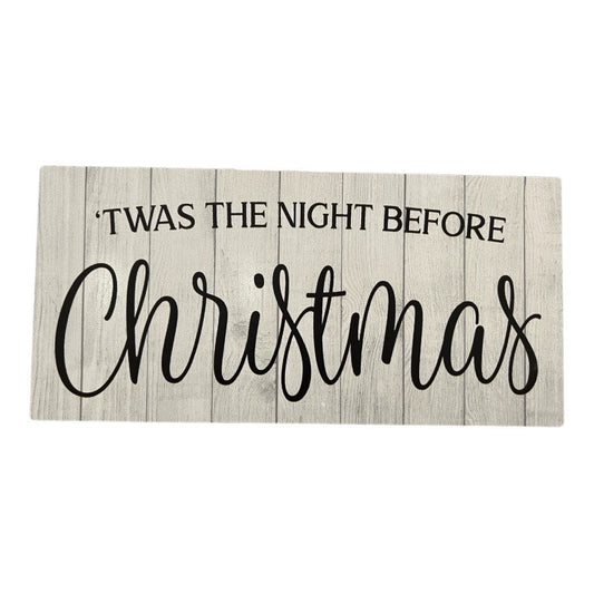 Twas The night before Christmas,Christmas sign, 12.5x6 inches,Wood sign,Christmas Decor,Wreath Supplies, Attachment,Wood Sign